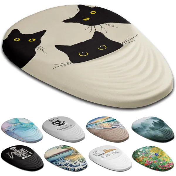Armanza Mouse Pad, Ergonomic Mouse Pad with Wrist Rest Support and Non-Slip PU Base, Cute Computer Mousepad for Pain Relief, Office & Home