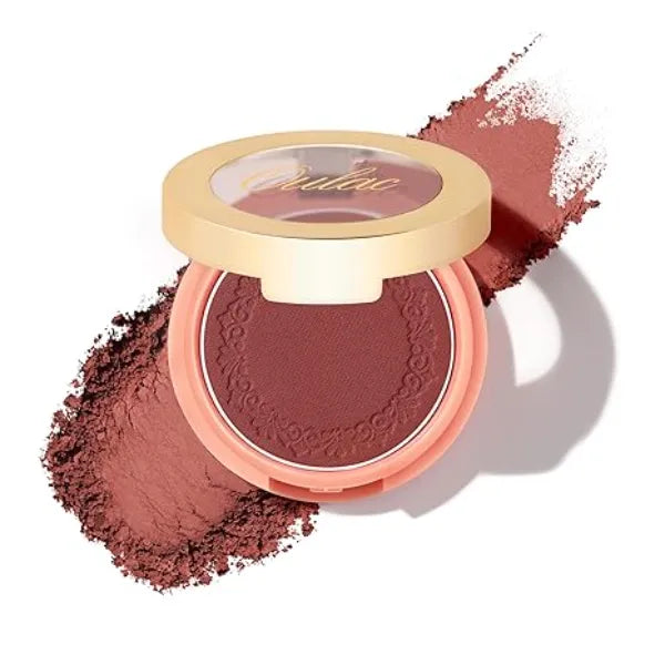 Oulac Plummy Brown Blush Makeup Powder| Rich Color Cream Blush Blendable| Natural Matte Tan Skin 4.8g