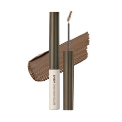PERIPERA Speedy Skinny Brow Mascara, Tinted Eyebrow Mascara with Slim Precision Brush, Clump-Free Natural Brows, K Beauty, Korean Makeup