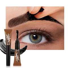 FeiCuiYun Eyebrow Tattoo Peel Off Tint Gel for Women, Peel Off Eyebrow Tint with 150° Small Curved Tray, Last Up to 3 Days, Waterproof, Fuller & Defined Looking Brows