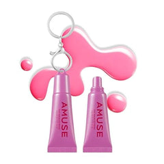 Amuse SEOUL Care Tint Lip Balm Keyring , Moisturizing Tinted Lip Balm Keychain, Hydrating Lip Gloss, Soothing Lip Care, Glossy Finish, Vegan, 6g