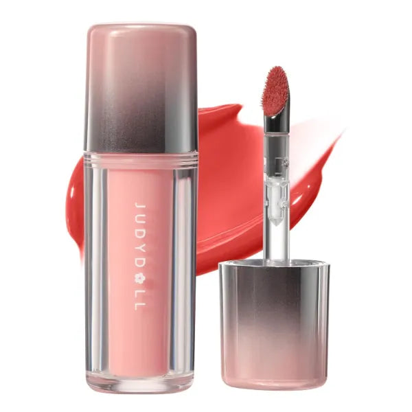 JUDYDOLL Ice Watery Lip Gloss, GEN-2,Moisturizing Liquid Lipstick with Hyaluronic Acid & Collagen,Long-lasting Mirror Lip Glazes with Iron Applicator
