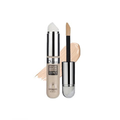 O'CHEAL High Cover Double Ended Sponge Liquid Foundation Contour Stick Waterproof Long-wear Lightweight Brighten Stick Concealer Beauty Makeup