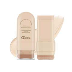 O'CHEAL Concealer Foundation Stick, 2 in 1 Long-Lasting Stick Foundation Concealer with Brush, Full Coverage for Dark Circles & Blemishes Face Contour