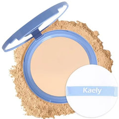 Kaely Pressed Face Powder Compact, Oil Control Flawless Makeup Setting Powder, Perfection Matte Compact Powder Foundation, polvo compacto de maquillaje, Lightweight Waterproof