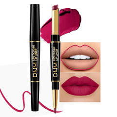 Kaely 2-in-1 Lip Liner & Lipstick Set Kit for Women, Matte Lips Kit with Lip Liner Lip Stains Long Lasting Waterproof 24 Hour Lipstick and Lip Liners Combo Lipliners Pencil Set