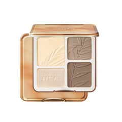 JUDYDOLL Highlight & Contour Palette, All-in-One Matte Highlighter Contour Compact, Natural Brightening Finish for Cool Fair & Olive Skin