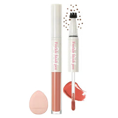 Erinde Freckle Blush Pen, 2 in 1 Liquid Freckle Stamp & Liquid Blush for Cheeks, Long Lasting Waterproof Faux Freckles Stamp Tattoo, Fake Freckles Stain for Natural Sunkissed Makeup