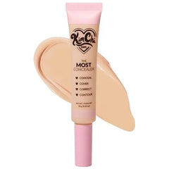 KimChiChic Beauty The Most Concealer Full Coverage Water Resistant Multi Use Concealer Conceal, Correct, Contour & Highlight Matte Satin Hybrid Finish Brush Applicator