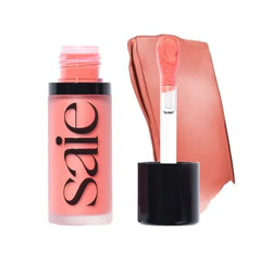 Saie Dew Liquid Blush for Cheeks - Hydrating Cream Blush Stick with a Blendable + Buildable Formula - Skincare Infused Dewy Cheek Tint for a Natural Flush - Glowy Makeup Essential