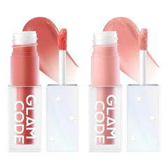 Glam Code Liquid Blush Makeup for Cheeks (2 pack) - Hydrating Creamy Blush & Blendable Formula, Skincare-Infused, Lightweight for Sensitive Skin, Dewy Finish, Vegan & Cruelty-free