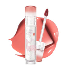 CLIO PROFESSIONAL Crystal Glam Tint, Glossy Lip Tint with Glass-Like Shine, Lightweight Buildable Lip Stain, Long-Lasting Color, Non-Sticky, Rose Extract, Korean Lip Tint