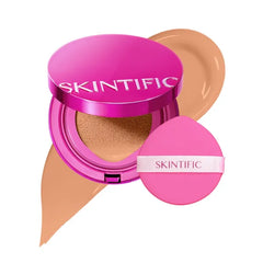 SKINTIFIC Cover Glow & Pink Glow Cushion Foundation Collection – Natural Radiant & Glow Finish, Medium-to-High Buildable Coverage, Multiple Shades Range