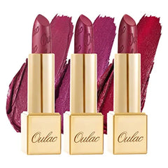 Oulac Lipstick for Women with Metallic 3D Shine Lightweight Hydrating Formula, High Impact Lip Color, Vegan Beauty, Full Coverage Lip Makeup