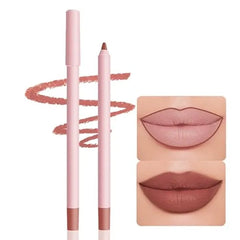 FeiCuiYun Modern Classic Lip Liner, 12 Colors Lip Liner Pigmented Vegan Matte, Lasting Finish Lip Liner, Luxurious Creamy Long Lasting Lip Liner, Prevents Feathering and Fading