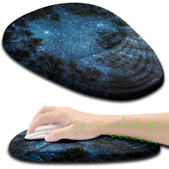 Armanza Mouse Pad, Ergonomic Mouse Pad with Wrist Rest Support and Non-Slip PU Base, Cute Computer Mousepad for Pain Relief, Office & Home