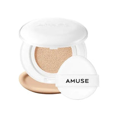 Amuse SEOUL Ceramic Skin Perfector Cushion Foundation, Flawless Coverage, Semi Matte Glow, Long Lasting, Lightweight Satin Finish, Korean Beauty Makeup
