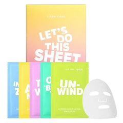 I DEW CARE Collagen Sheet Mask Variety Pack with Eye Patches 5Days Face Masks Skincare Korean Hydrating Collagen Face Mask, Moisturizing Skin Care, Facial Skincare Pack, Christmas Gifts, 5EA
