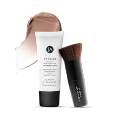 Jerome Alexander My Color Self Adjusting Foundation, Hydrating & Lightweight Face Makeup, Skincare-Infused, with Kabuki Brush