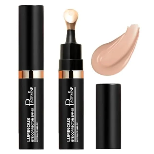 BANGFENG Luminous Eye Corrector SPF 45 Brightening Undereye Concealer for Dark Circles, Hydration, Lightweight, Crease Resistant Formula, Natural Radiant Finish for All Skin Tones