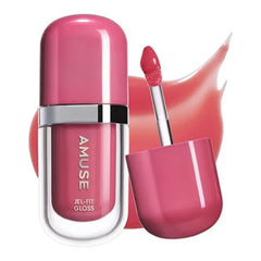 Amuse SEOUL Jel Fit Tinted Lip Gloss, Ultra Shine Plumping Lip Stain, Hydrating Volumizing Lip Tint, Non Sticky, Long Lasting Glossy Finish, K Beauty Makeup High Shine, Buildable Color
