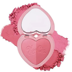 KimChiChic Beauty Thailor Blush Duo, Heart-Shaped Compact with Mirror, Buildable, Silky Matte & Shimmer Finish, Blush Palette