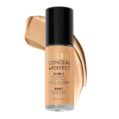 Milani Conceal + Perfect 2-in-1 Foundation + Concealer Liquid Foundation - Cover Under-Eye Circles, Blemishes & Skin Discoloration for a Flawless Complexion - 30ml