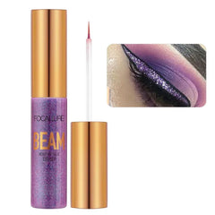 FOCALLURE Beam Eyeliner, Metallic Glitter Shimmer Eye Liner, Waterproof Liquid Eyeliner Pencil, Quick Drying, Sparkling Eye Makeup for Costume & Party