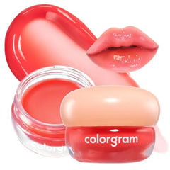 COLORGRAM Tintin Dory Lip Jam – Hydrating & Plumping Tinted Lip Balm | Glossy Lip Blush | Korean Makeup
