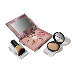 LAURA GELLER NEW YORK Baked Starter Kit - Best of the Best Full Face Palette + Baked Balance-n-Brighten Powder Foundation + Retractable Angled Kabuki Brush Set