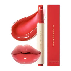 Nature Republic Honey Melting Lip, Soft Lip Stick, Hydrating Gloss, Moisturizing Balms, Sheer Tint, Shine & Nude, Glowy Finish, Korean Make Up