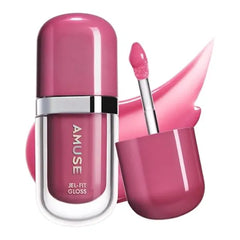 Amuse SEOUL Jel Fit Tinted Lip Gloss, Ultra Shine Plumping Lip Stain, Hydrating Volumizing Lip Tint, Non Sticky, Long Lasting Glossy Finish, K Beauty Makeup High Shine, Buildable Color