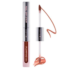 JUDYDOLL Peel Off Stain and Plumping Oil Duo - Long-Lasting Lip Stain with 3D Plumping Gloss, Hydrating and Non-Sticky Formula