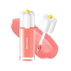 Amuse SEOUL Daisy Flower Dew Tint, Glossy Moisturizing Lip Stain, Watery Glow Lip Tint, Long Lasting Color, Dewy Finish, Korean Beauty Makeup Lightweight, water based formula, comfortable wear