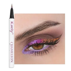 Kaely Chameleon Liquid Eyeliner, Glitter Metallic Chrome Eyeliner Liquid, Multichrome Eye Liner Waterproof Smudge Proof, High-Pigmented Makeup Looks