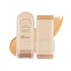 O'CHEAL Concealer Foundation Stick, 2 in 1 Long-Lasting Stick Foundation Concealer with Brush, Full Coverage for Dark Circles & Blemishes Face Contour
