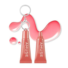Amuse SEOUL Care Tint Lip Balm Keyring , Moisturizing Tinted Lip Balm Keychain, Hydrating Lip Gloss, Soothing Lip Care, Glossy Finish, Vegan, 6g