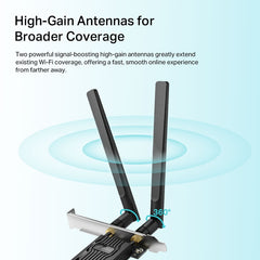 TP-Link Archer TX20E Dual-Band AX1800 Wi-Fi 6 Bluetooth 5.2 PCIe Adapter