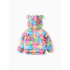 PATPAT Care Bear Toddler Unisex 1pc Character Allover Print 3D Ear Hooded Jacket Coat