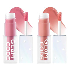 Glam Code Liquid Blush Makeup for Cheeks (2 pack) - Hydrating Creamy Blush & Blendable Formula, Skincare-Infused, Lightweight for Sensitive Skin, Dewy Finish, Vegan & Cruelty-free