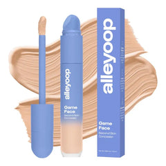 Alleyoop Game Face Makeup Concealer - Lightweight, Buildable Under Eye Concealer for Dark Circles, Hydrating Cream Formula for Women with Aloe Stem Cell - Smooth, Crease-Proof Makeup, 0.19 Fl Oz (Pack of 1)
