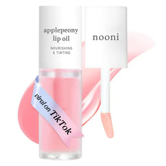 NOONI Korean & Vegan Appleseed Lip Oil Collection – Long-Lasting Hydrating, Plumping, Waterproof Lip Stains
