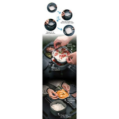 Awada Outdoor Lunch Box – Multi-Functional Portable Camping Cookware Set | Fry, Boil, Steam & Store – All-in-One Adventure Kitchen