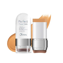 O'CHEAL Concealer Foundation Stick, 2 in 1 Long-Lasting Stick Foundation Concealer with Brush, Full Coverage for Dark Circles & Blemishes Face Contour