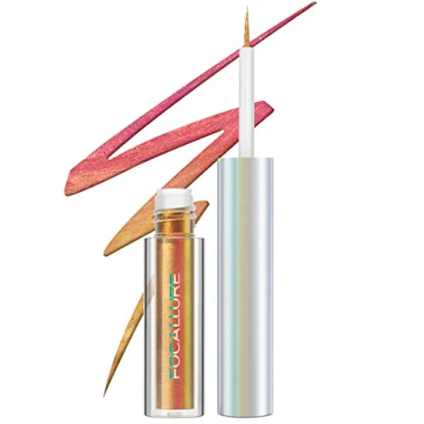 FOCALLURE Chameleon Liquid Eyeliner,Intense Color Shifting Eyeliner Pen,Metallic Multi-Reflective Finish,Waterproof,Smudge-proof,Ultra-Fine Tip
