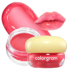 COLORGRAM Tintin Dory Lip Jam – Hydrating & Plumping Tinted Lip Balm | Glossy Lip Blush | Korean Makeup