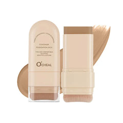 O'CHEAL Concealer Foundation Stick, 2 in 1 Long-Lasting Stick Foundation Concealer with Brush, Full Coverage for Dark Circles & Blemishes Face Contour