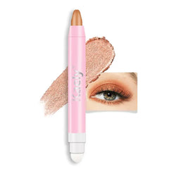 Kaely 2 in 1 Cream Eye Shadow Brightener Sticks for Eyes, Pencil Eyeshadow Applicator Stick Waterproof Pigmented, Eye Shadow Palette Highlighter Makeup