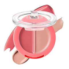 Amuse SEOUL Lip and Cheek Healthy Balm Multiuse Buildable Cream & Balm Blush, Glossy Creamy Texture, Natural Flush, 2 Colors, Lightweight, Vegan, Korean Beauty Makeup