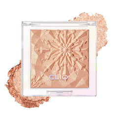 CLIO PROFESSIONAL Prism Highlighter Makeup, High Glossy Face Illuminator, Pearl Shimmer Smooth Baked Powder, Glitter Long- Lasting